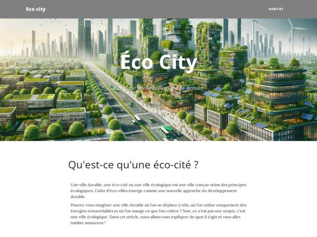 Ville et développement durable