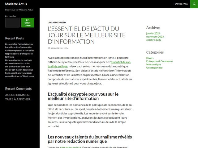 Madame-actus.com : infos gratuites sur le web