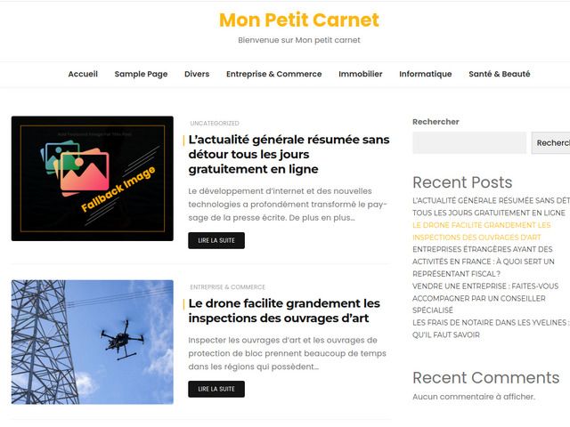 Monpetitcarnet.net : site d’informations en ligne