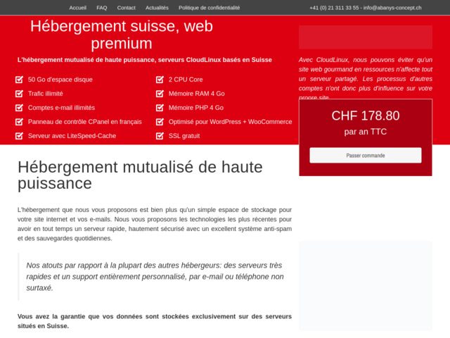 Hébergement premium avec cloudlinux