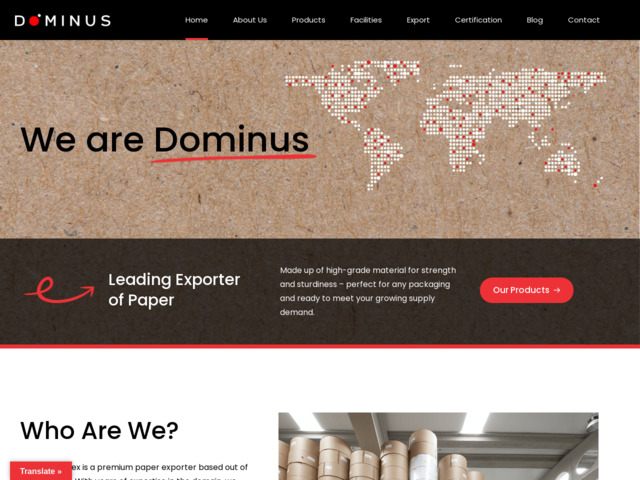 Exportateur de panneaux de pâte à papier d'inde - dominus paper