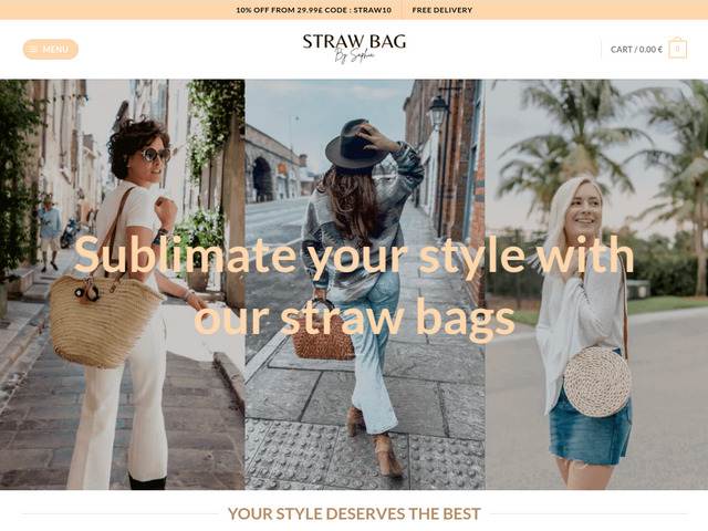 Sublimate your style with our straw bag !