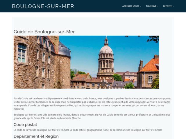 Presentation de la ville de boulogne sur mer