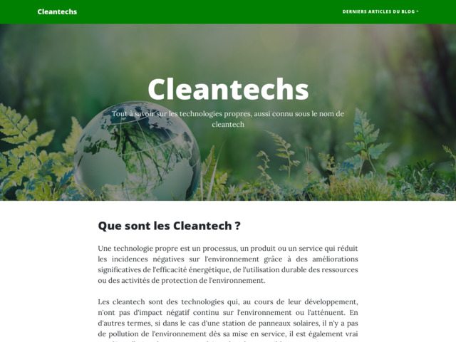 Les technologies propres
