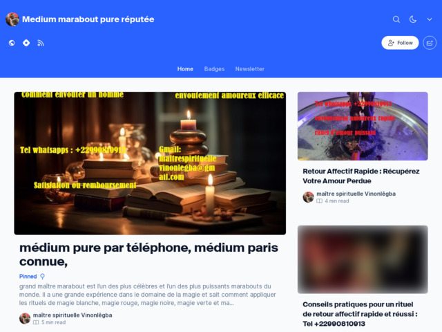 Médium marabout pure et réputée