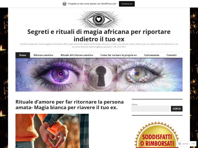 Rituali di ritorno emotivo del grande marabout ibala