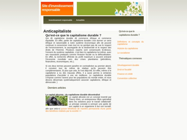 Infos sur le capitalisme