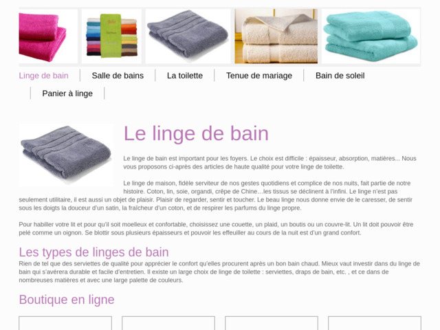 Guide du linge de bain