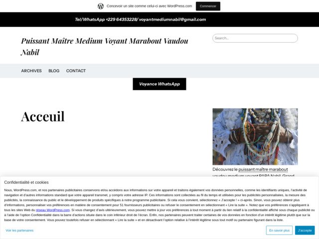Grand Maître Marabout Vaudou Voyant Medium Nabil