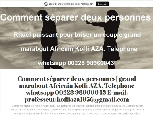 Comment séparer deux personnes | Grand marabout africain Koffi Aza