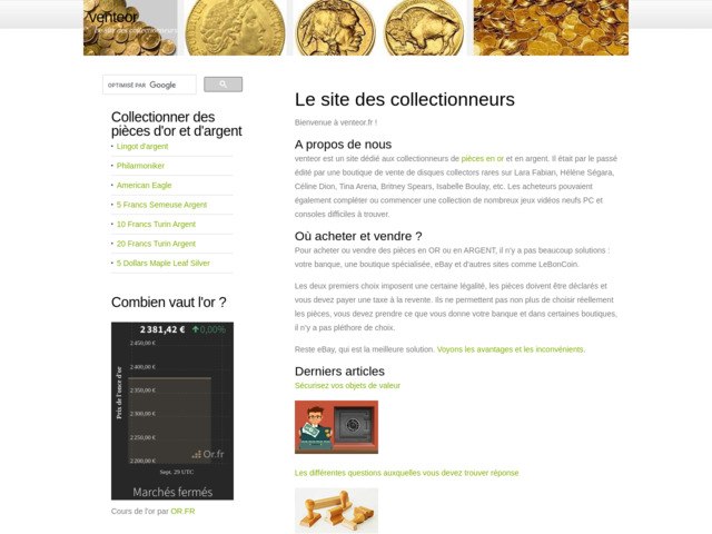 La vente d'or