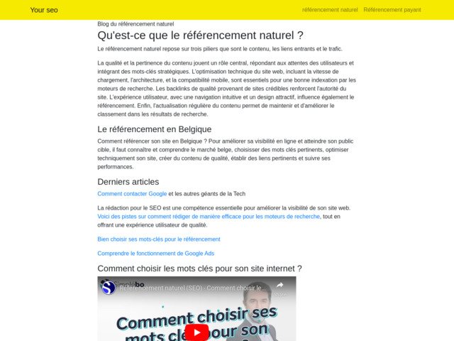 Referencement naturel
