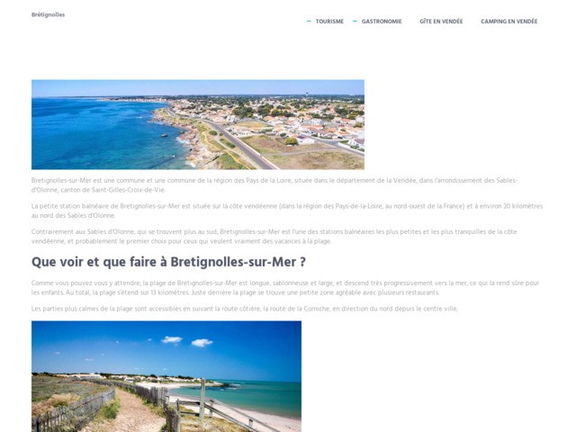 La ville de bretignolles en vendée