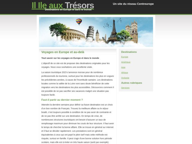 La destination de vos reves