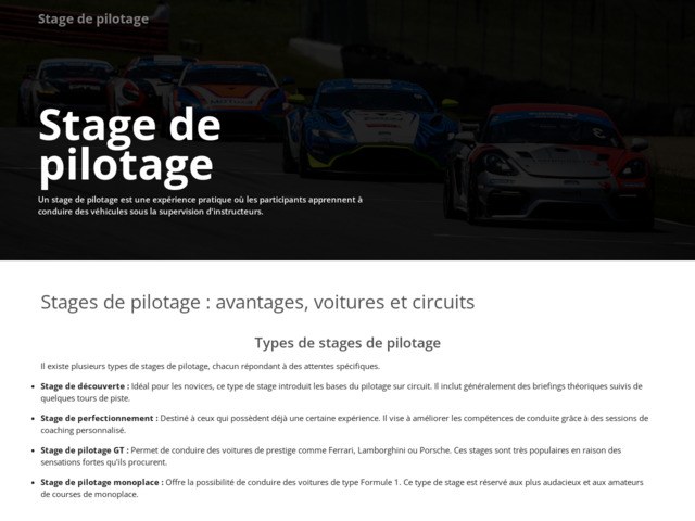Piloter sur circuit