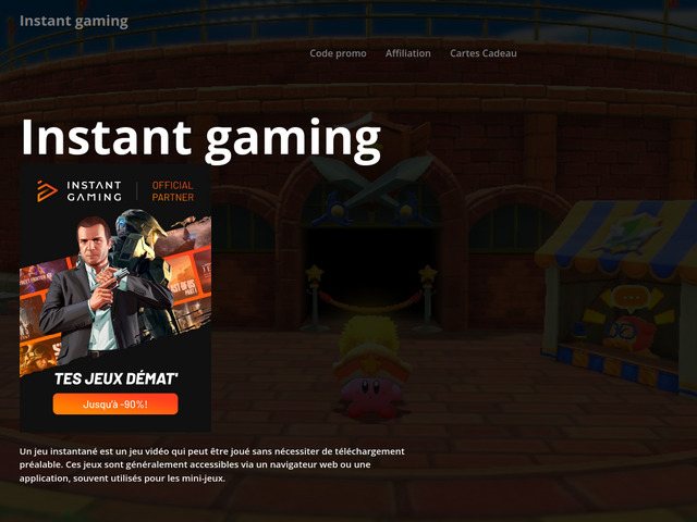 Instant gaming
