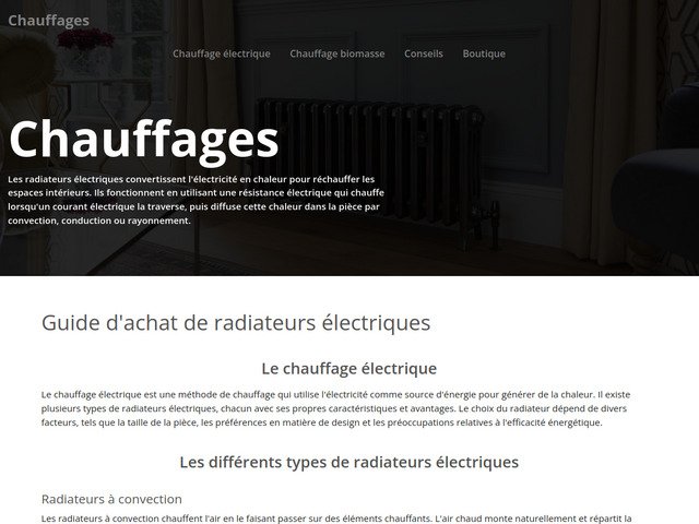 Les différents types de chauffage