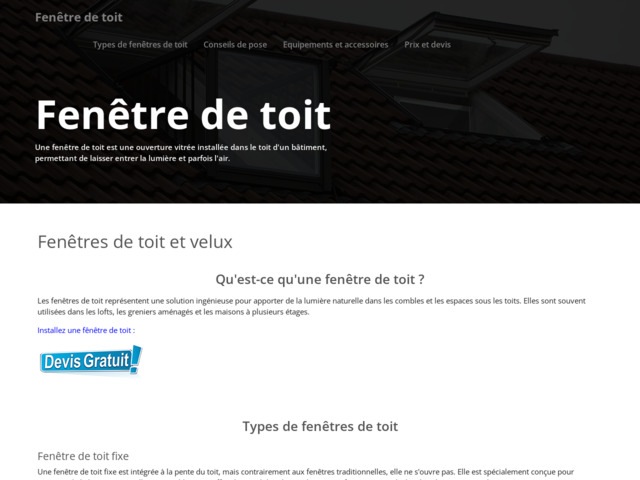Choisir sa fenêtre de toit