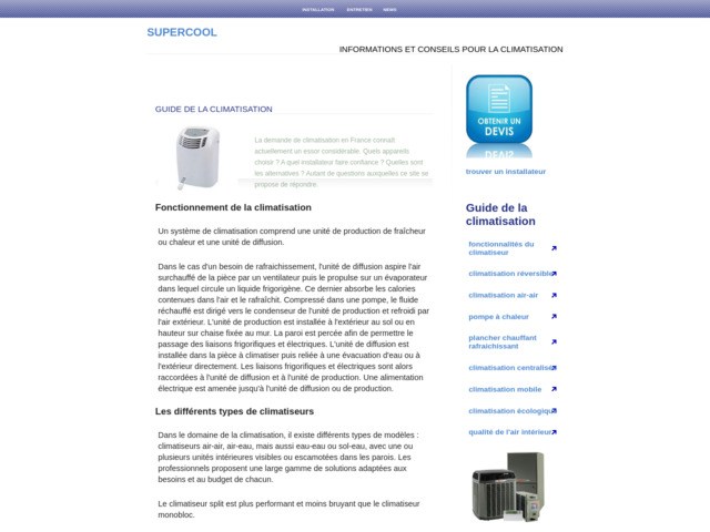 Site de la climatisation