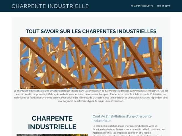 Infos sur la charpente industrielle
