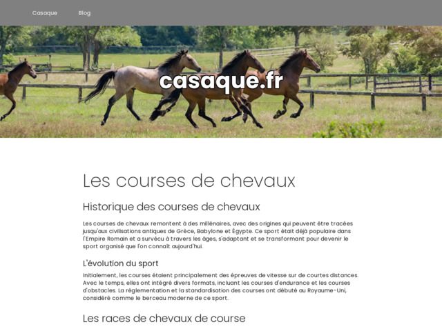 Le monde équestre