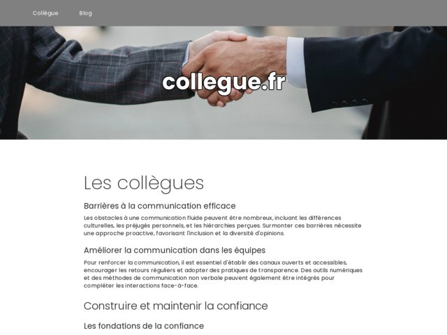 Le collègue