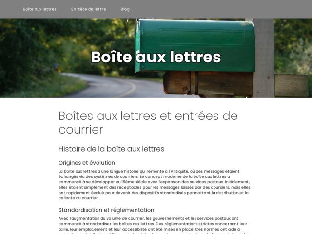 Boite aux lettres