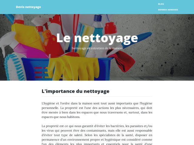 Nettoyage de la maison