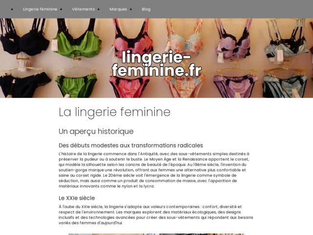 Achat de lingerie féminine