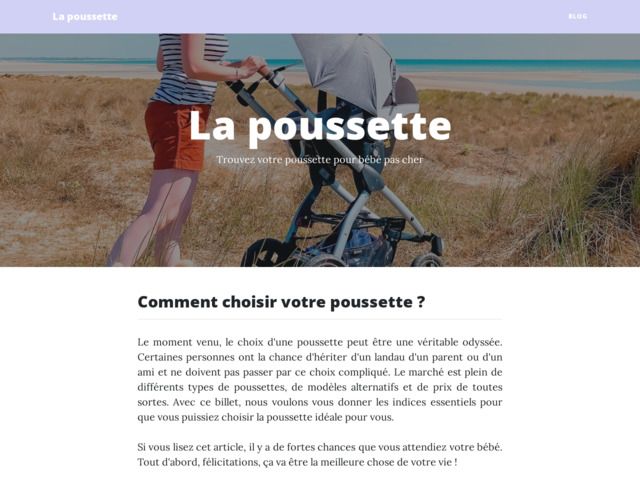 Guide de la poussette