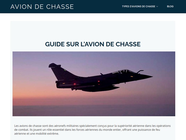 L'avion de chasse