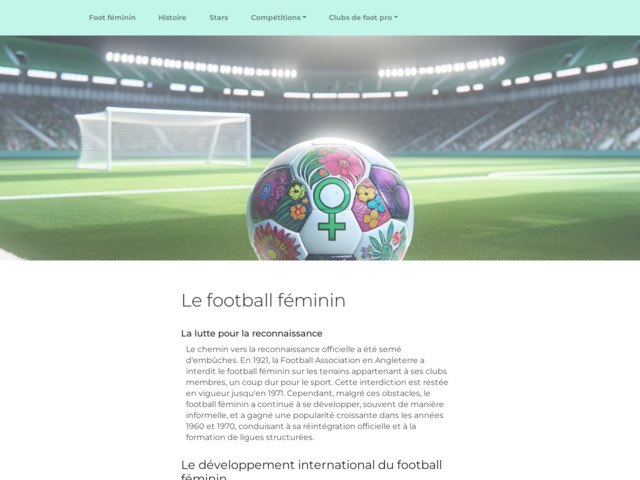 Guide du foot féminin