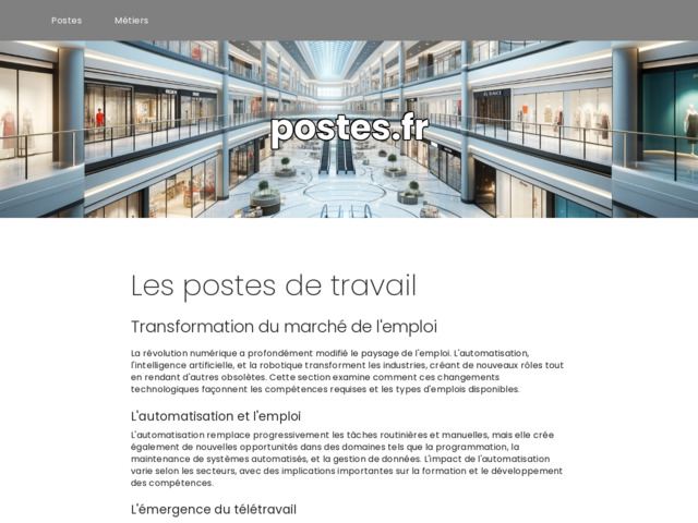 Les postes de travail