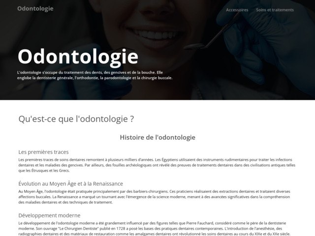 Infos odontologie