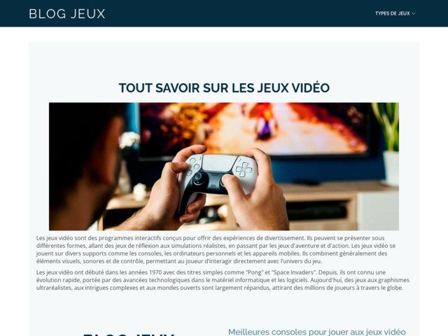 Blog jeux