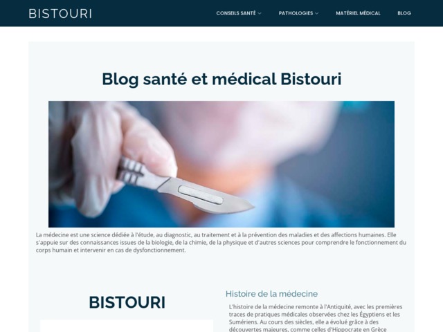 Infos sur le bistouri