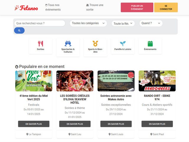 Fetanoo - trouvez vos sorties et événements préférés à La Réunion