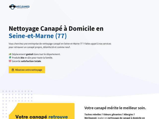 Nettoyage canapé seine et marne