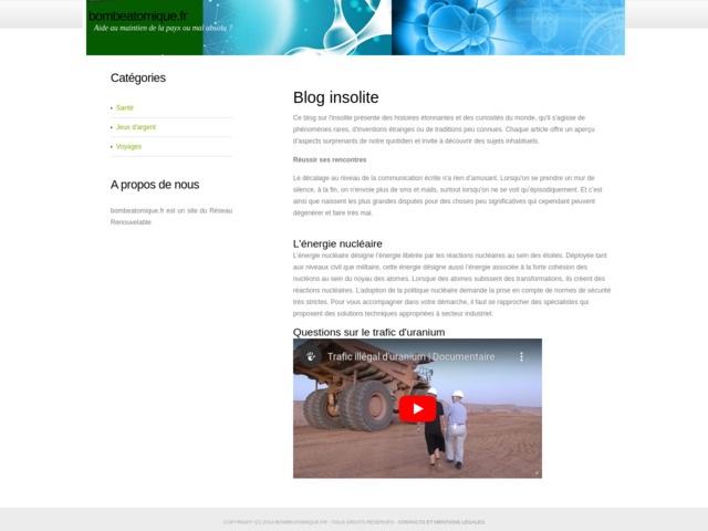 Infos bombe atomique