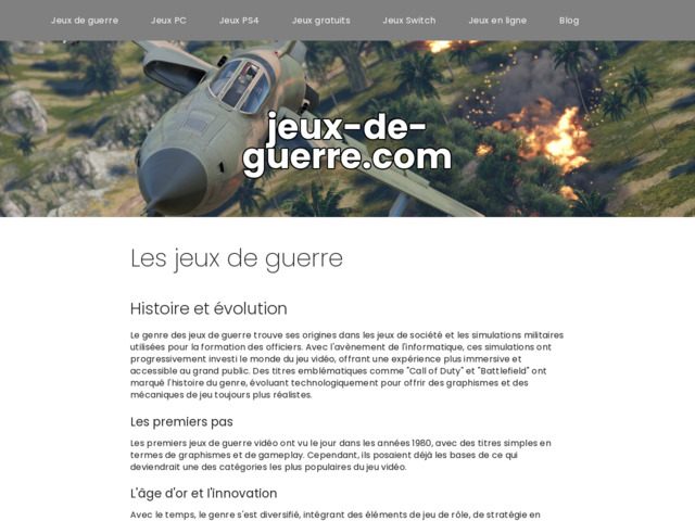 Informations sur les jeux de guerre