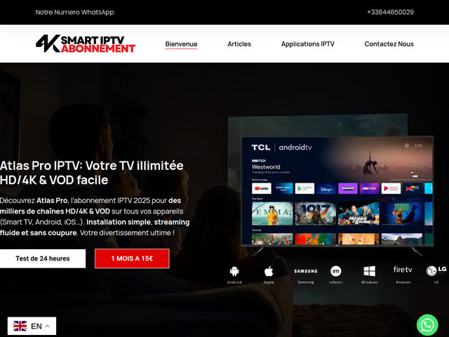 Atlas Pro IPTV – Meilleur Abonnement IPTV 2025 EN FRANCE