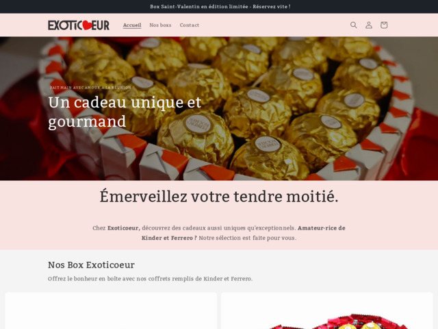 Coffrets cadeaux gourmands faits main à la réunion avec kinder et ferrero