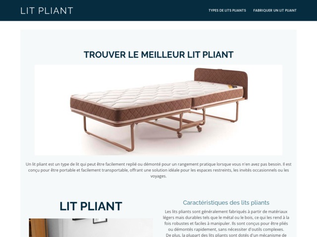 Acheter un lit pliant