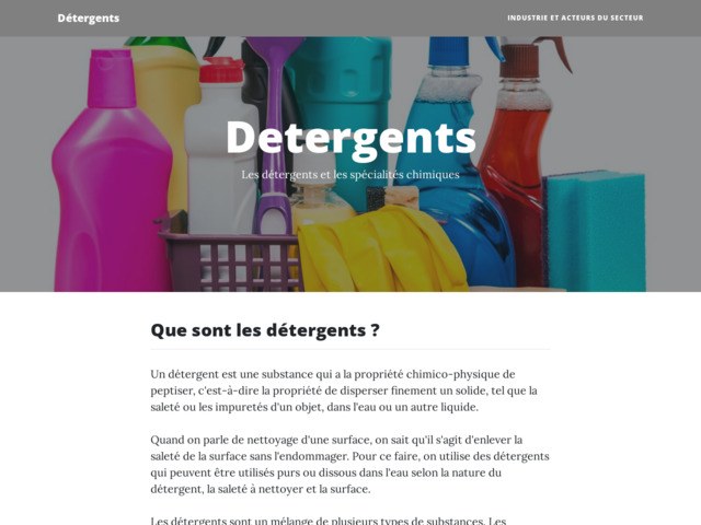 Guide des detergents