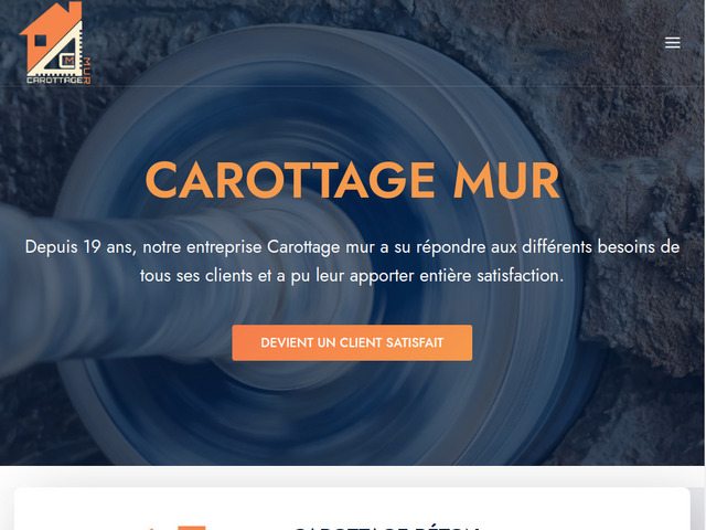 Carottage mur - entreprise de carottage béton