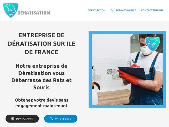 Dératisation idf - entreprise de dératisation certifiée