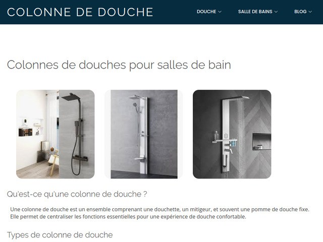 La colonne de douche