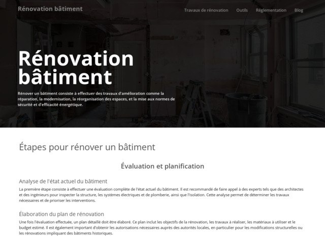 Rénover un batiment
