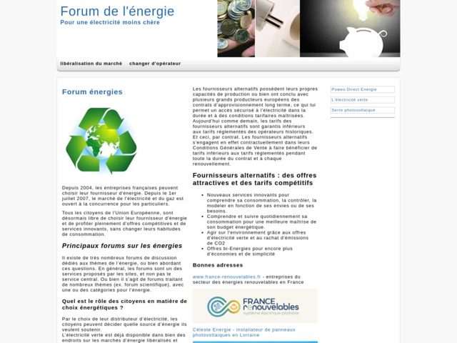 Le forum des energies