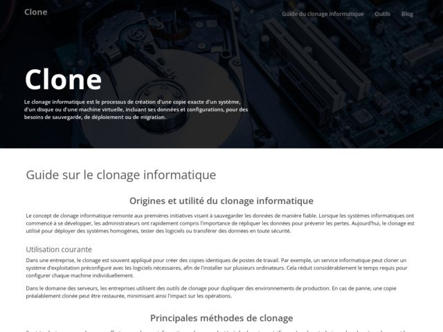 Le clonage informatique